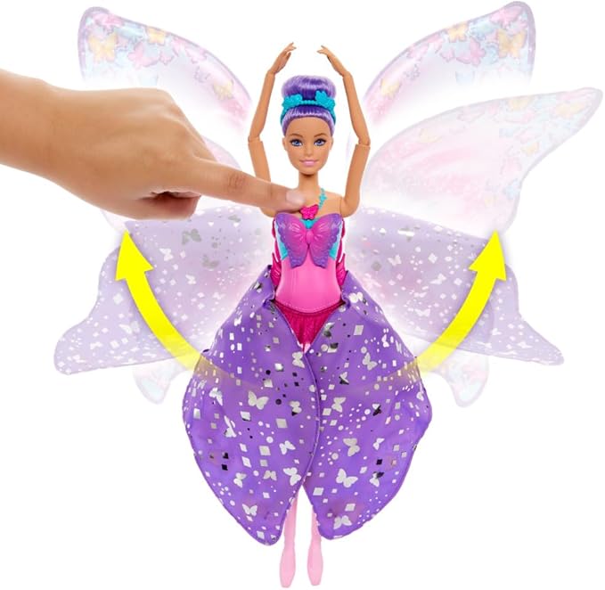 Boneca Barbie Fantasia Bailarina Borboleta Transformação Mágica 2 em 1 Mattel - Imagem 8