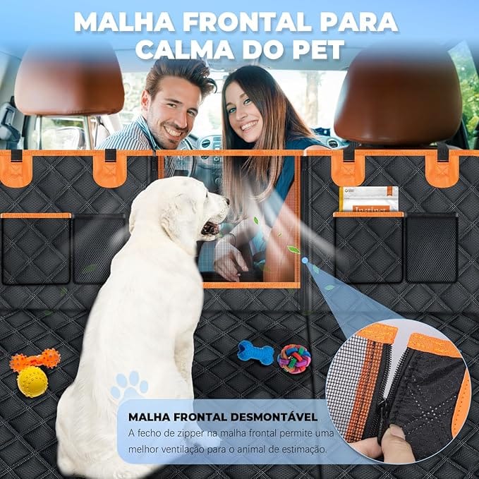 Capa Protetora para Banco Traseiro de Carro para Pets Impermeável com Proteção de Portas - Imagem 3