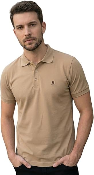 Camisa Polo Masculina Polo Wear Piquet Bege