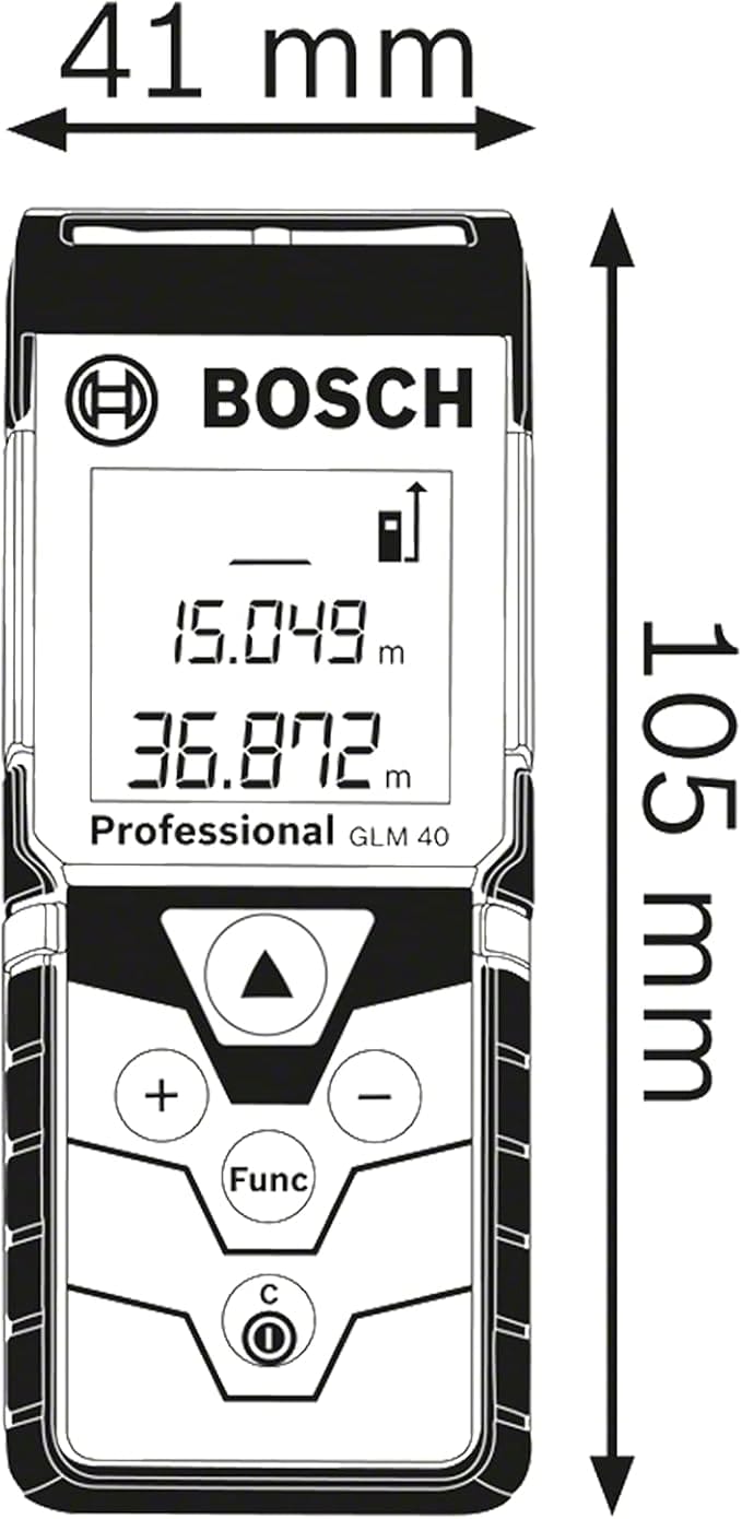 Bosch Trena Laser GLM 40 Profissional com Alcance de 40 Metros e Bolsa Protetora - Imagem 7