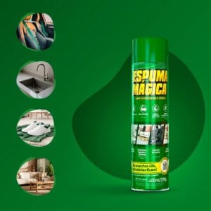Espuma Mágica Limpeza Automotiva 400ml para bancos e estofados espuma magica limpeza automotiva