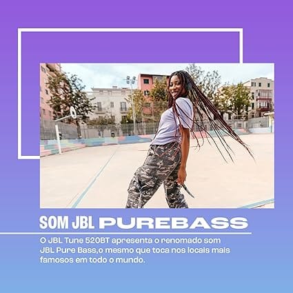 JBL Tune 520BT Preto – Fone de Ouvido Bluetooth Sem Fio com 57 Horas de Bateria - Imagem 6