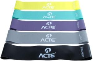 Kit Mini Band Acte T315 - Kit Mini Band Acte T315 com 5 níveis de resistência para treino funcional