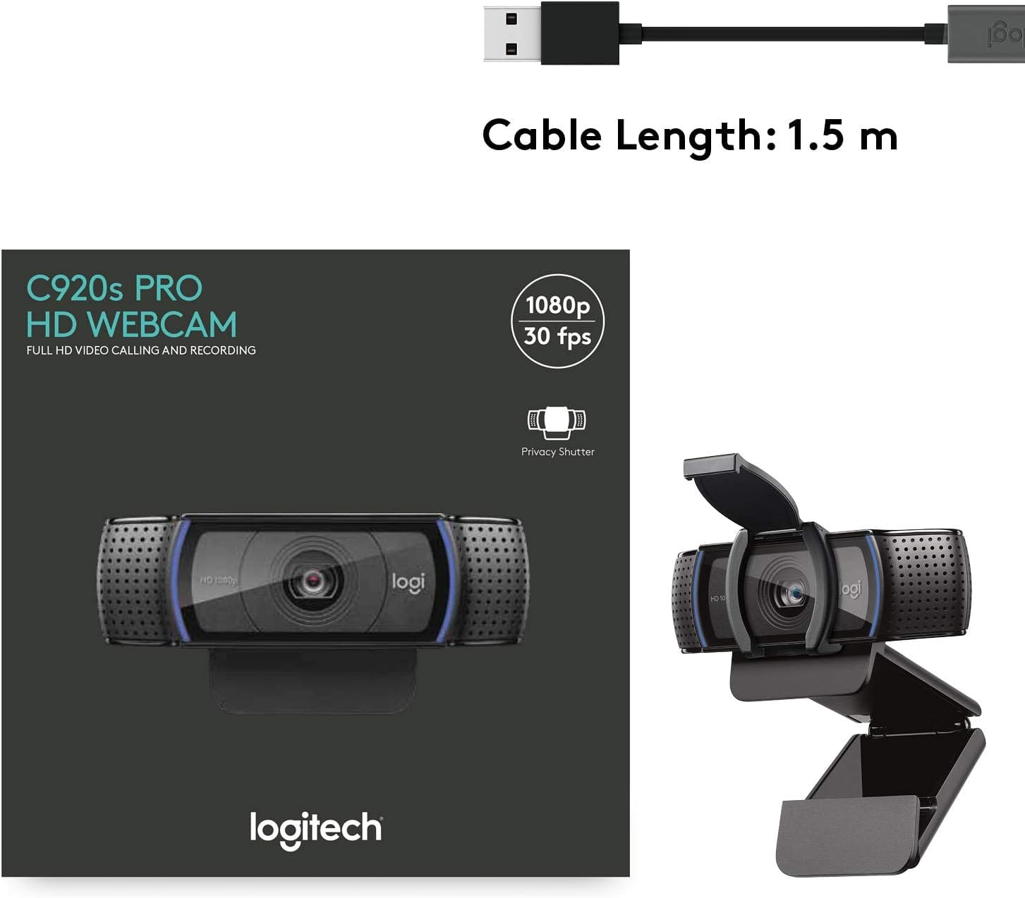 Webcam Logitech C920s Full HD 1080p com Microfone Estéreo e Tampa de Privacidade - Imagem 4