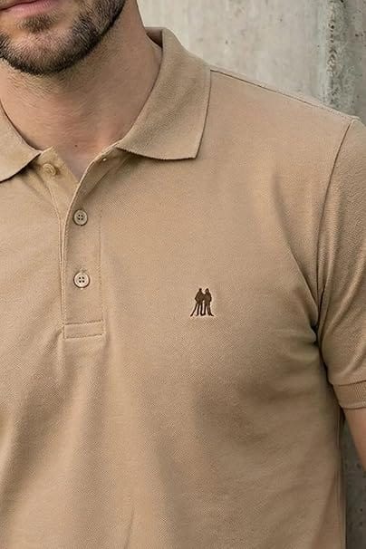 Camisa Polo Masculina Polo Wear Piquet Bege