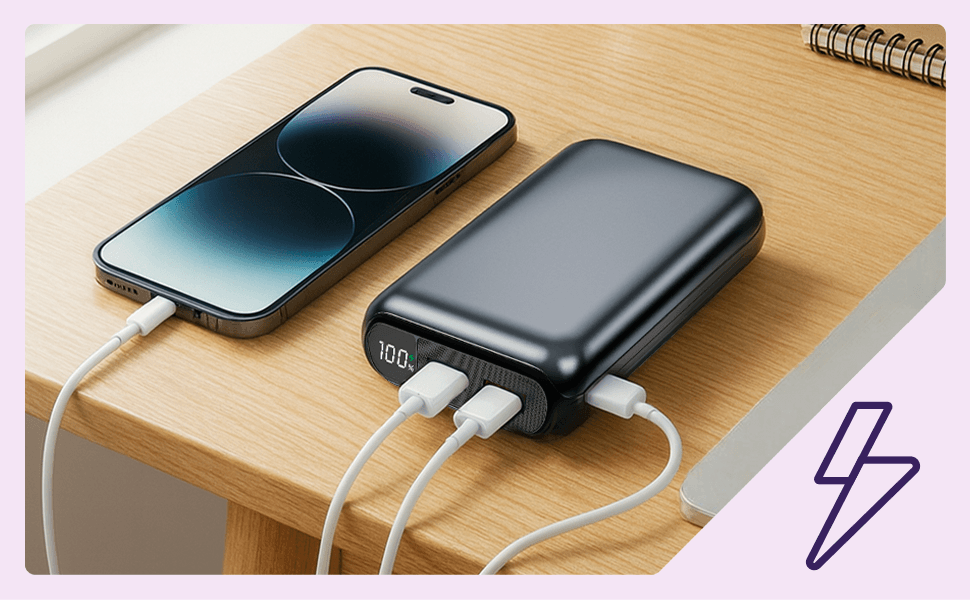 Geonav Power Bank 20.000mAh USB-C PD 20W e Quick Charge 18W - Imagem 5