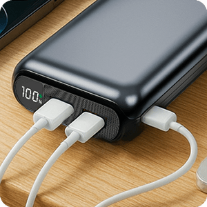 Power Bank Geonav 20000mAh - Power Bank Geonav 20.000mAh com display digital de bateria