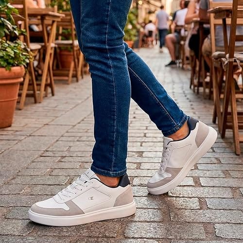 Tênis Sapatênis Masculino Sandrini Evoke Lite Branco, Cinza e Marinho – Casual, Confortável e Versátil - Imagem 10