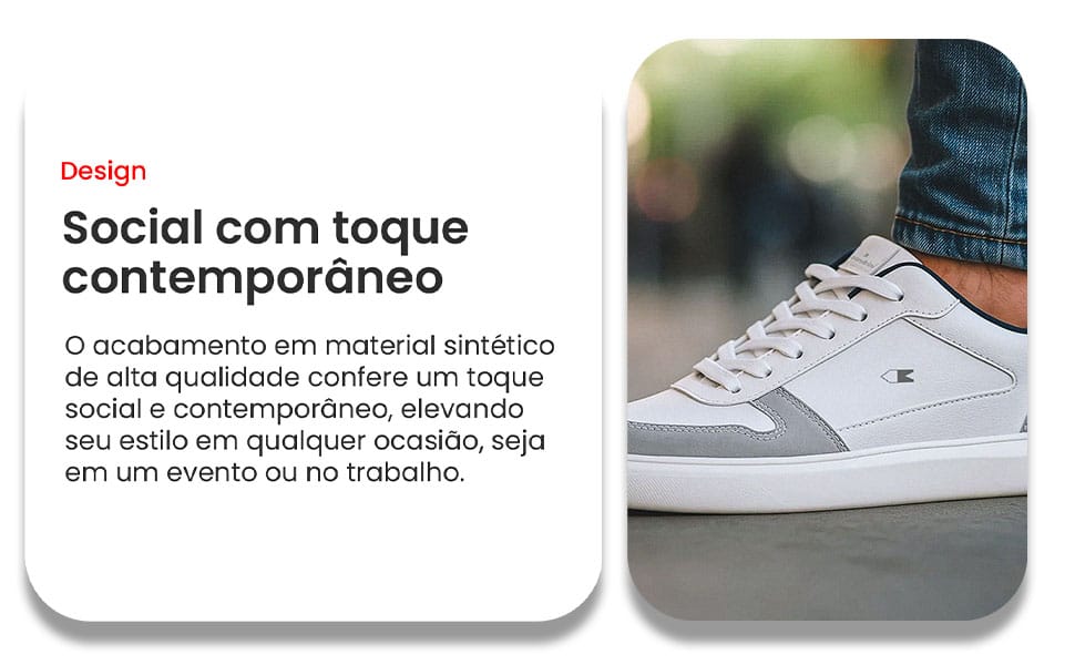 Tênis Sapatênis Masculino Sandrini Evoke Lite Branco, Cinza e Marinho – Casual, Confortável e Versátil - Imagem 5