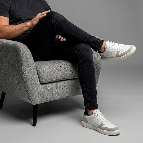 Tênis Sapatênis Masculino Sandrini Evoke Lite Branco, Cinza e Marinho – Casual, Confortável e Versátil - Imagem 9