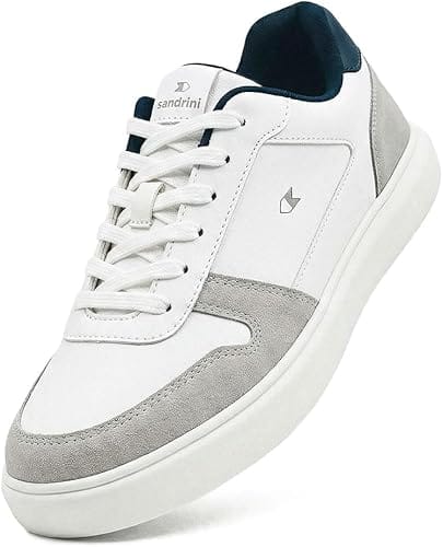 Sapatênis Masculino Sandrini Evoke Lite branco cinza e marinho casual confortável para uso diário