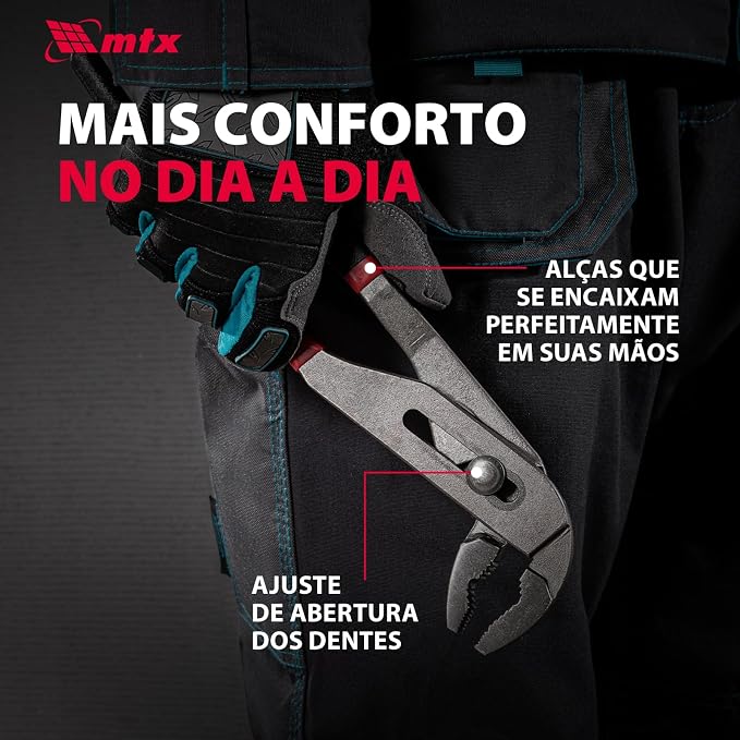 Alicate Bomba D Água MTX 12 Polegadas para Hidráulica e Reparos Profissionais 300mm - Imagem 6