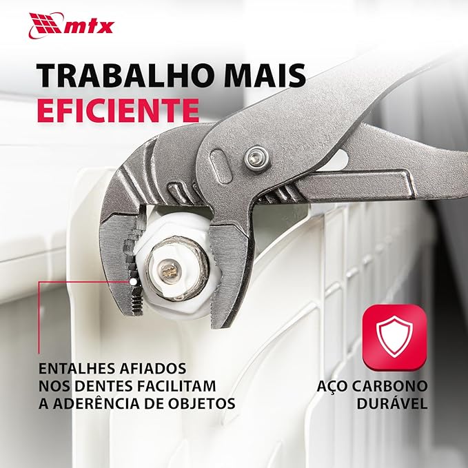 Alicate Bomba D Água MTX 12 Polegadas para Hidráulica e Reparos Profissionais 300mm - Imagem 7