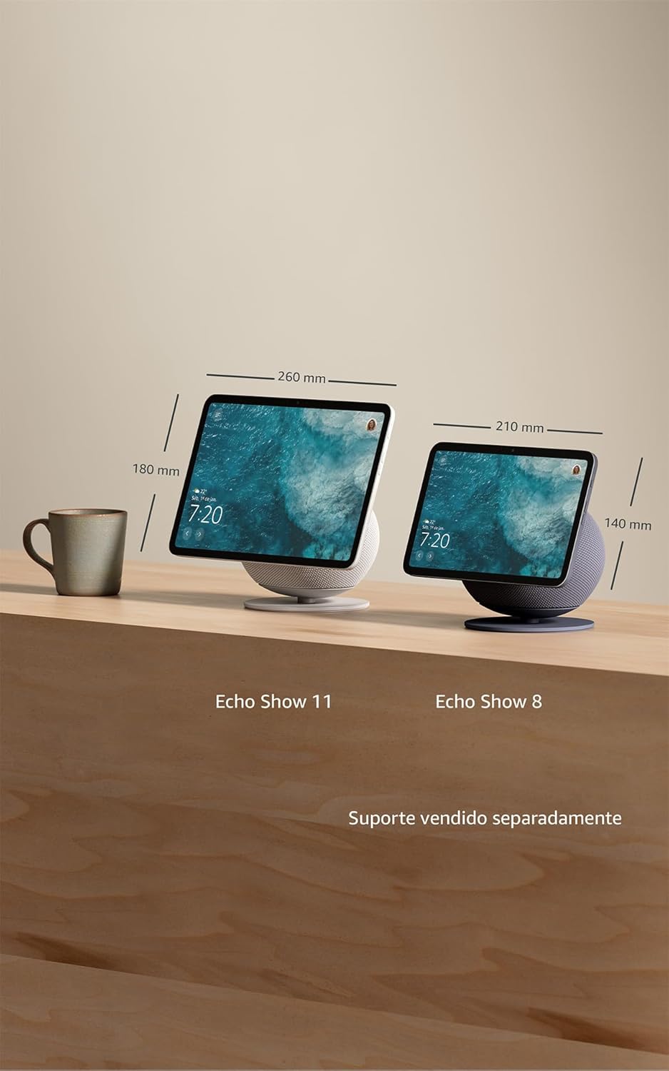 Echo Show 8 (Geração Mais Recente) com Alexa, Tela HD 8,7", Áudio Espacial e Hub de Casa Inteligente - Imagem 2