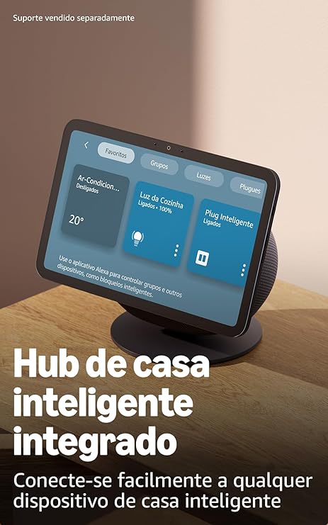 Amazon Echo Show 8 Geração Mais Recente com Alexa, tela HD 8,7 polegadas e áudio espacial