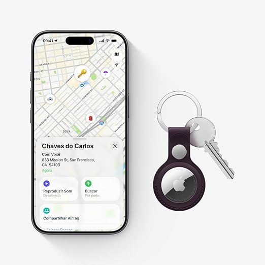 Apple AirTag (2ª Geração) Localizador Inteligente Bluetooth para Chaves, Mochilas, Bagagens e Objetos Pessoais - Imagem 5