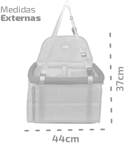 Assento Pet Carro Tubline vermelho e preto para cães e gatos até 10kg - Imagem 3