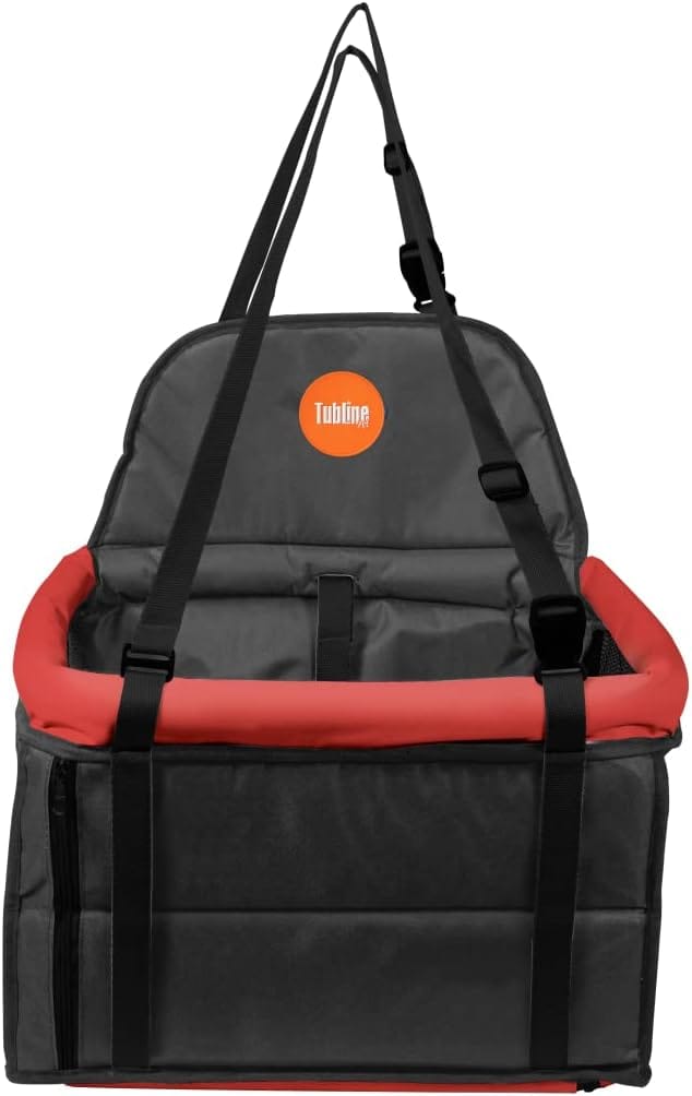 Assento Pet Carro Tubline vermelho e preto para cães e gatos até 10kg - Imagem 6