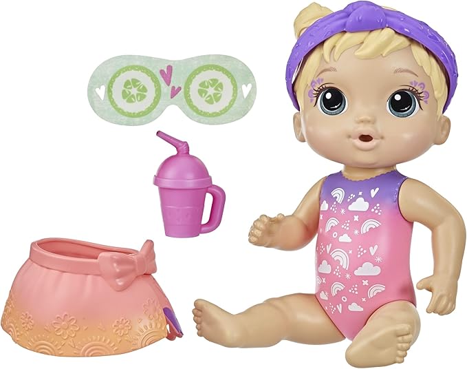 Boneca Baby Alive Cabelos Loiros Dia no Spa com Máscara e Mamadeira 22,5 cm Hasbro - Imagem 4
