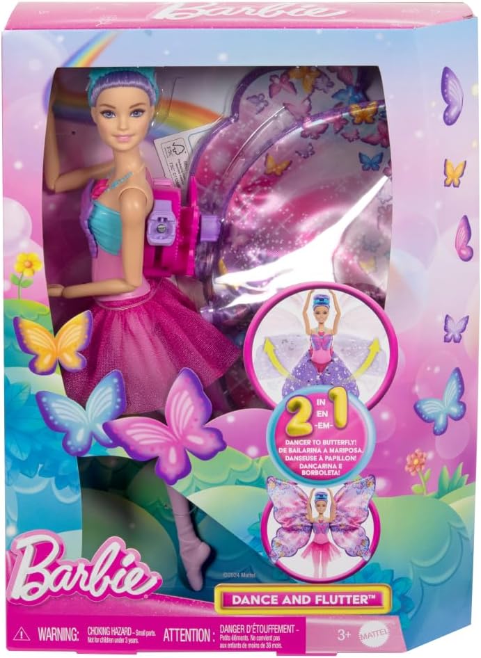 Boneca Barbie Fantasia Bailarina Borboleta Transformação Mágica 2 em 1 Mattel - Imagem 2