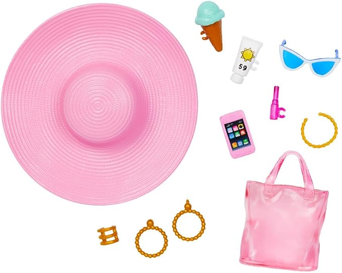 Boneca Barbie Fashion & Beauty Dia de Praia com Acessórios Mattel para Crianças a partir de 3 Anos - Imagem 6