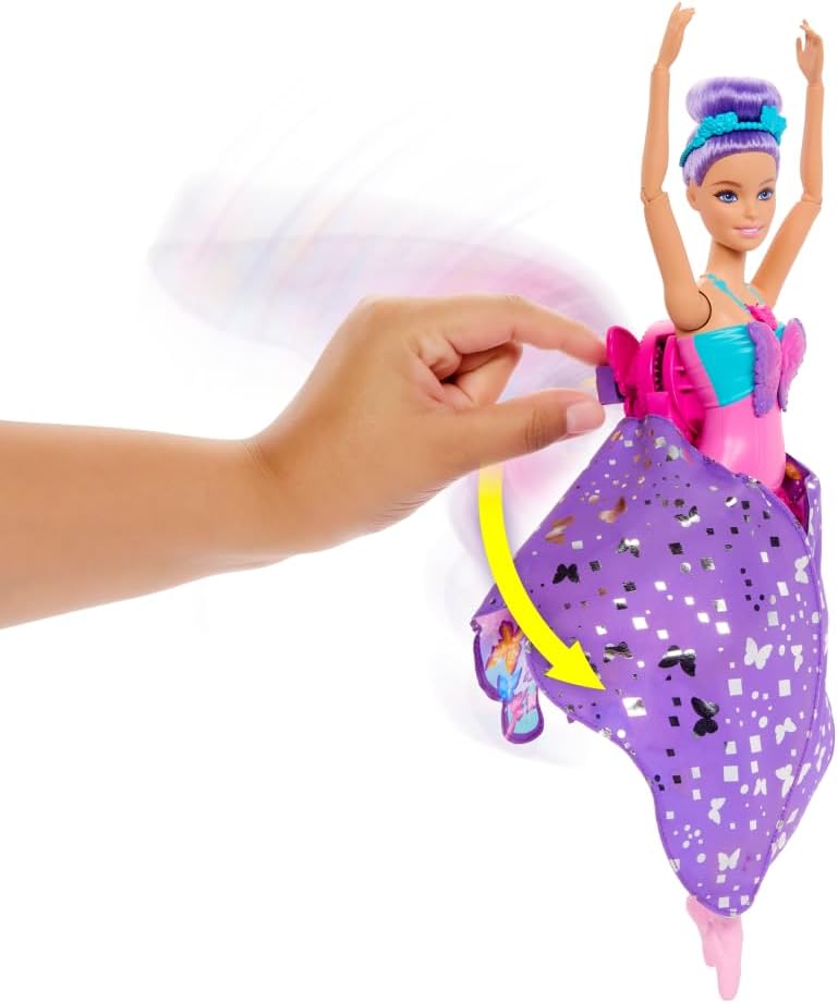 Boneca Barbie Fantasia Bailarina Borboleta Transformação Mágica 2 em 1 Mattel - Imagem 4
