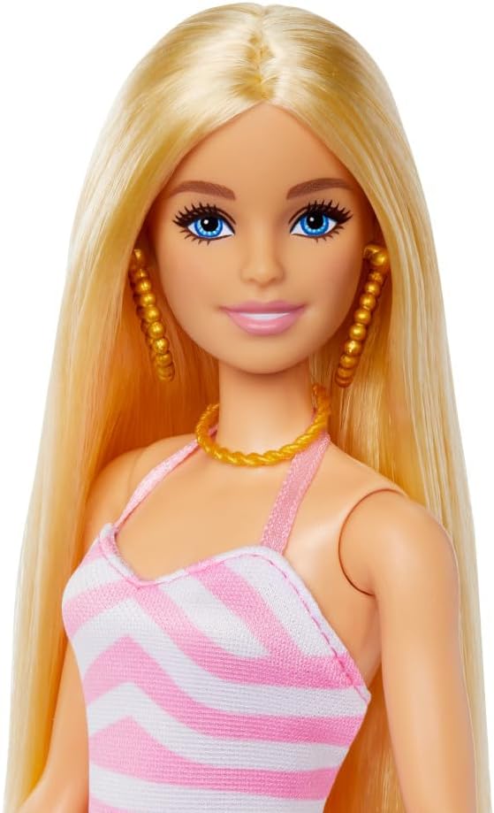Boneca Barbie Fashion & Beauty Dia de Praia com Acessórios Mattel para Crianças a partir de 3 Anos - Imagem 5