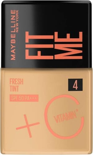Base Maybelline Fit Me Fresh Tint com Vitamina C FPS 50 acabamento natural 30ml