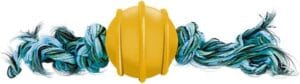Bola Maciça com Corda para Cães Furacão Pet 50mm brinquedo resistente para diversão e exercícios