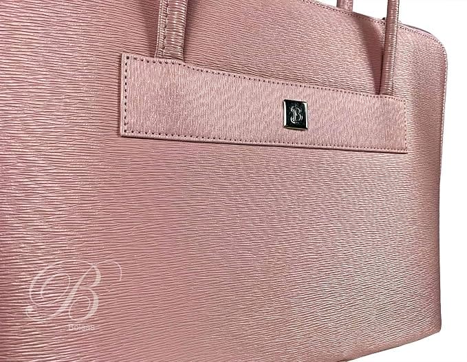 Bolsa Notebook Feminina Pasta Executiva Barbara & Ba Rose Riscadinho 15,6 Polegadas - Imagem 5