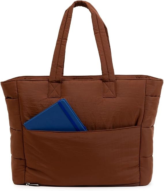 Bolsa Tote Puffer Gocase para Notebook 35,5 cm Marrom Feminina - Imagem 4