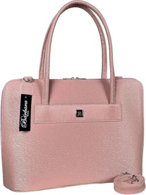 Bolsa Notebook Feminina Barbara Ba rose riscadinho executiva para notebook 15,6 polegadas