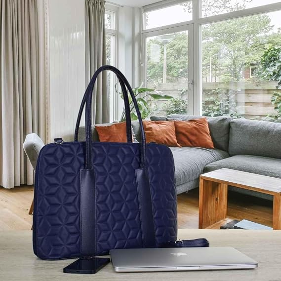Bolsa Pasta Para Notebook Feminina FM Farmel Diamond Azul 15,6 Polegadas - Imagem 3