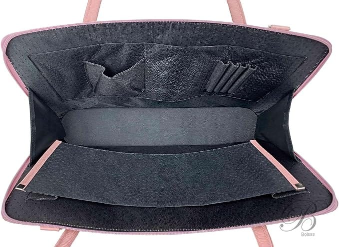 Bolsa Notebook Feminina Pasta Executiva Barbara & Ba Rose Riscadinho 15,6 Polegadas - Imagem 3