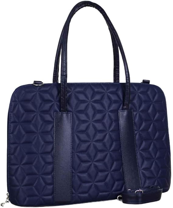 Bolsa Pasta Para Notebook Feminina FM Farmel Diamond Azul frontal para notebook 15,6 polegadas