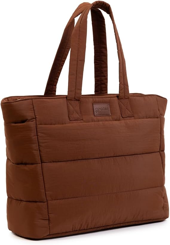 Bolsa Tote Puffer Gocase para Notebook 35,5 cm Marrom Feminina - Imagem 5