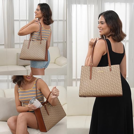 Bolsa Tote Romantic Crown Feminina Grande Estampada para Notebook e Trabalho - Imagem 10