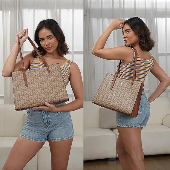 Bolsa Tote Romantic Crown Feminina Grande Estampada para Notebook e Trabalho - Imagem 6