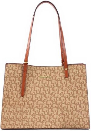 Bolsa Tote Romantic Crown Feminina grande estampada para notebook e trabalho