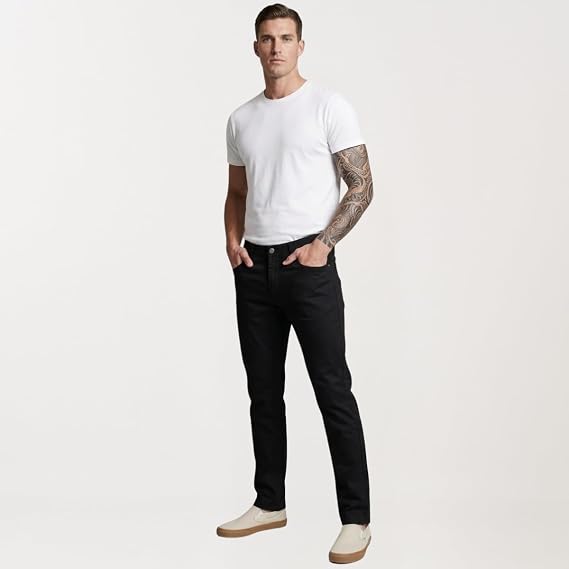 Calça Jeans Masculina Tradicional com Elastano Preta Skinny Depbag - Imagem 2