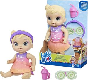 Boneca Baby Alive Cabelos Loiros Dia no Spa com Máscara e Mamadeira 22,5 cm Hasbro