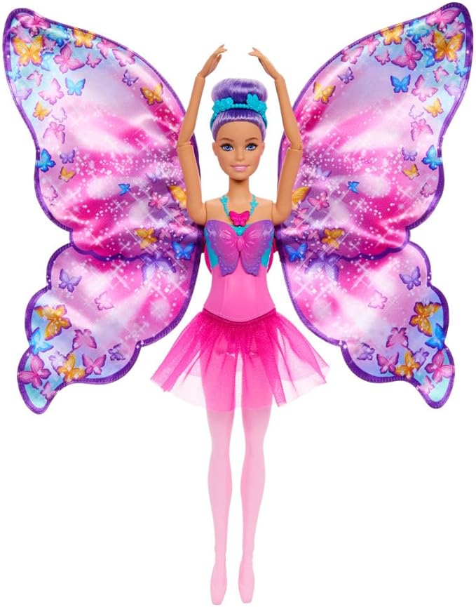 Boneca Barbie Fantasia Bailarina Borboleta Transformação Mágica 2 em 1 Mattel - Imagem 9