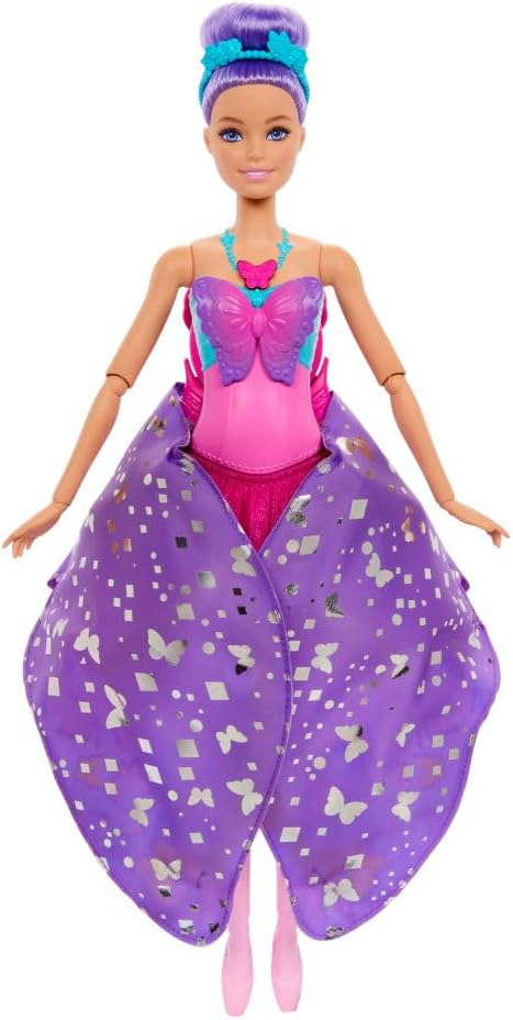Boneca Barbie Fantasia Bailarina Borboleta Transformação Mágica 2 em 1 Mattel - Imagem 7