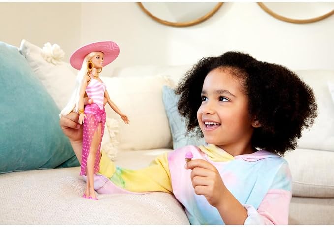 Boneca Barbie Fashion & Beauty Dia de Praia com Acessórios Mattel para Crianças a partir de 3 Anos - Imagem 7