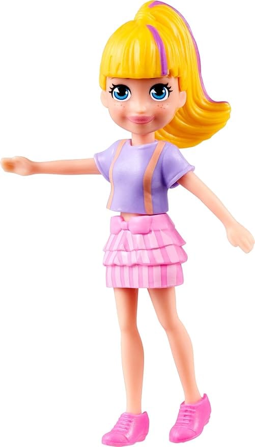 Boneca Surpresa Polly Pocket Mattel 7,62 cm com Visual Fashion e Estilo Divertido para Crianças - Imagem 6