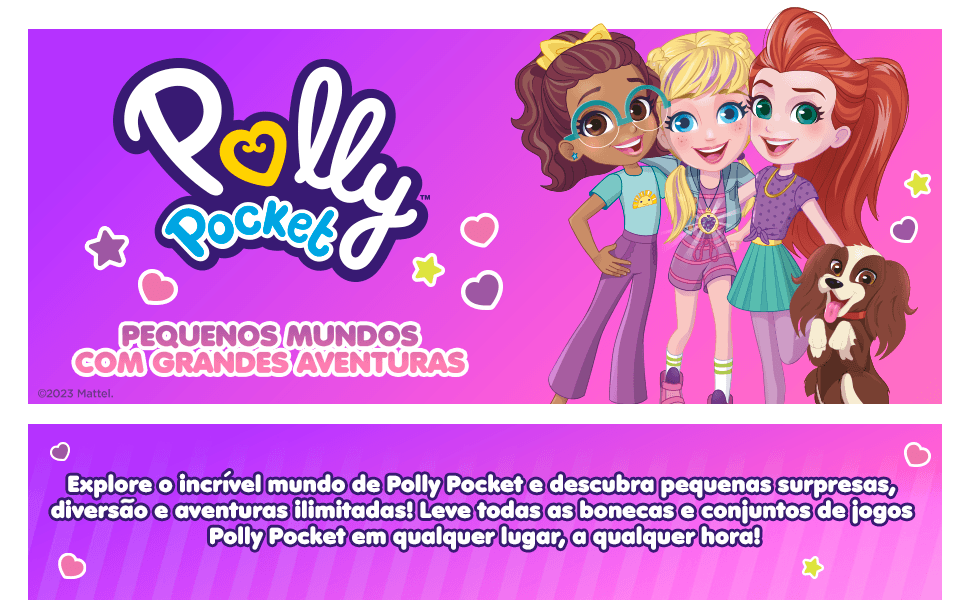 Boneca Surpresa Polly Pocket Mattel 7,62 cm com Visual Fashion e Estilo Divertido para Crianças - Imagem 4