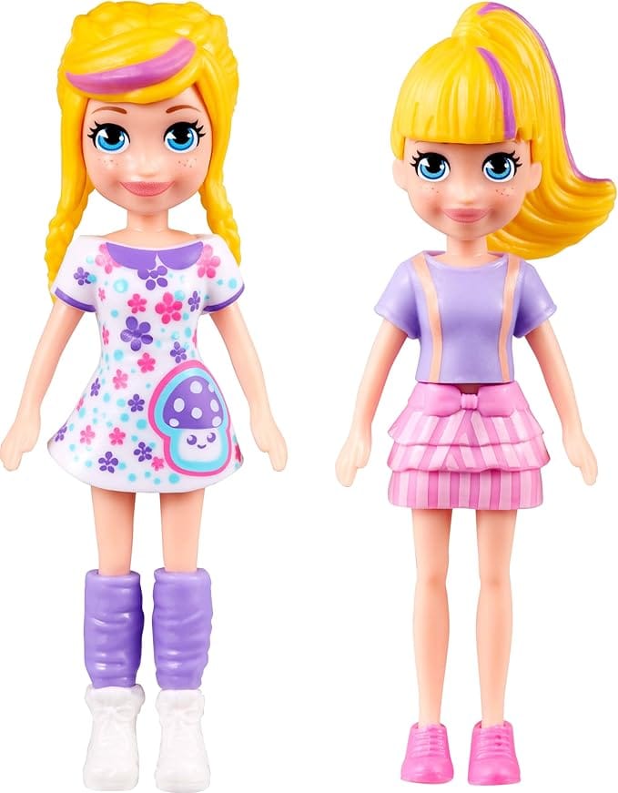 Boneca Surpresa Polly Pocket Mattel 7,62 cm com Visual Fashion e Estilo Divertido para Crianças - Imagem 10