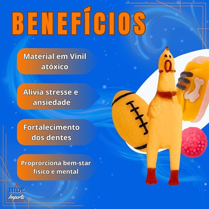 Kit 5 Brinquedos Mordedores para Filhotes com Galinha Sonora e Bolinhas Pet - Imagem 9