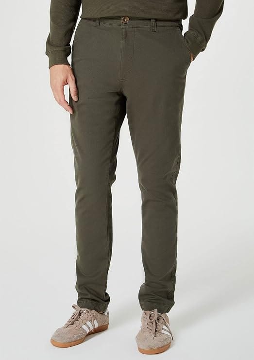 Calça Casual KTNY Hering Masculina Verde Chino - Imagem 6
