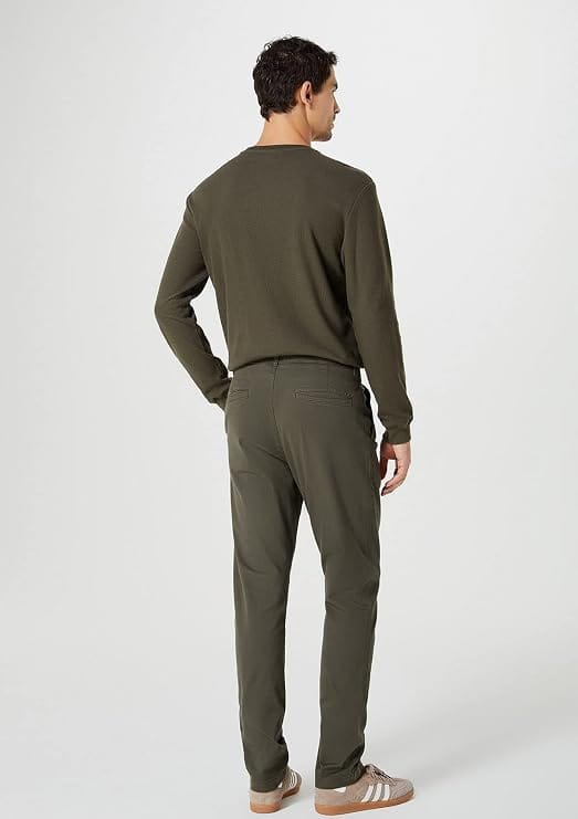 Calça Casual KTNY Hering Masculina Verde Chino - Imagem 5